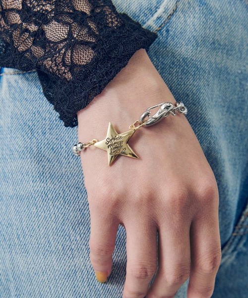 GOLDY（ゴールディ）の「【GOLDY】ソフィア ハート/スター ID プレート メッセージ入りブレスレット　4250401/4250650（バングル/リストバンド・レディース・シルバー/ゴールド/シルバー系その他/その他1/その他2/その他3/その他4・FREE）」の5枚目の写真