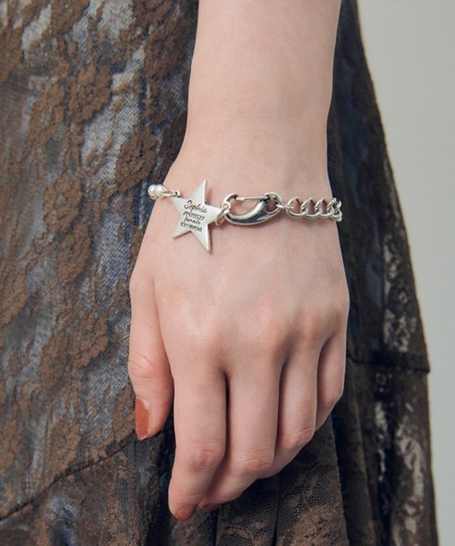 GOLDY（ゴールディ）の「【GOLDY】ソフィア ハート/スター ID プレート メッセージ入りブレスレット　4250401/4250650（バングル/リストバンド・レディース・シルバー/ゴールド/シルバー系その他/その他1/その他2/その他3/その他4・FREE）」の6枚目の写真