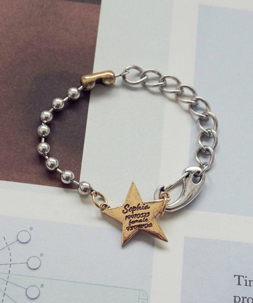 GOLDY（ゴールディ）の「【GOLDY】ソフィア ハート/スター ID プレート メッセージ入りブレスレット　4250401/4250650（バングル/リストバンド・レディース・シルバー/ゴールド/シルバー系その他/その他1/その他2/その他3/その他4・FREE）」の7枚目の写真