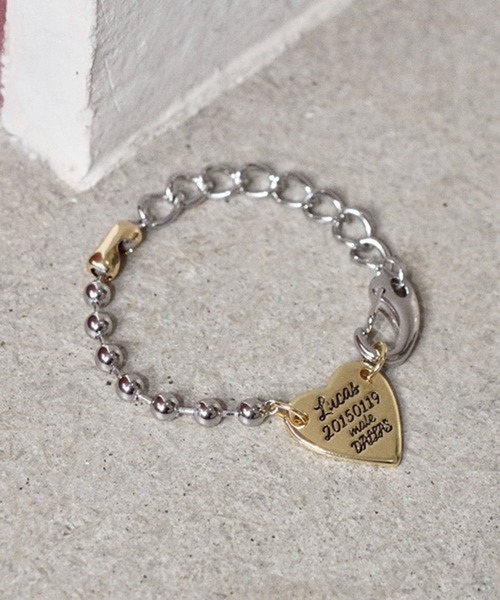 GOLDY（ゴールディ）の「【GOLDY】ソフィア ハート/スター ID プレート メッセージ入りブレスレット　4250401/4250650（バングル/リストバンド・レディース・シルバー/ゴールド/シルバー系その他/その他1/その他2/その他3/その他4・FREE）」の2枚目の写真