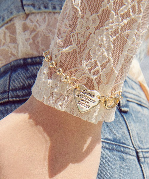 GOLDY（ゴールディ）の「【GOLDY】ソフィア ハート/スター ID プレート メッセージ入りブレスレット　4250401/4250650（バングル/リストバンド・レディース・シルバー/ゴールド/シルバー系その他/その他1/その他2/その他3/その他4・FREE）」の3枚目の写真