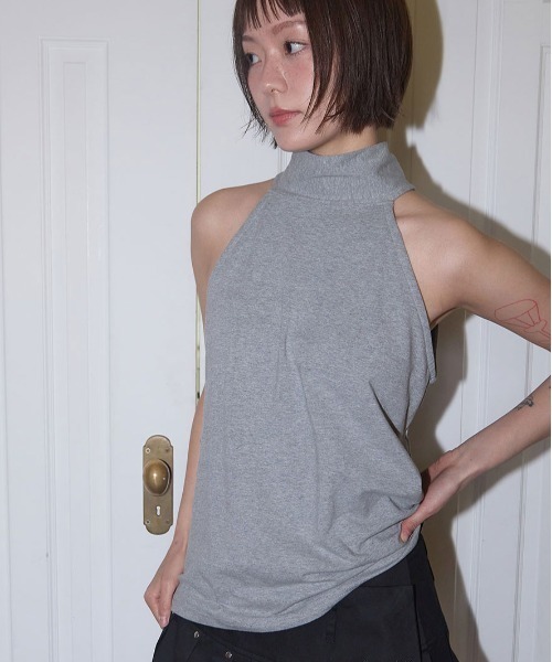 FANCY CLUB(ファンシークラブ)の「A'GEM/9 × .kom 『FANCY CLUB/ファンシークラブ』 Dear Back Halterneck/Dear バック ホルターネック(タンクトップ・レディース・ブラック/グレー・FREE)」の22枚目の写真