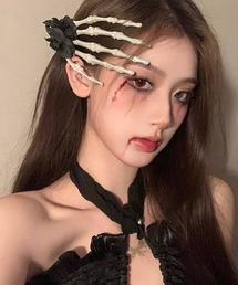 c.u.l（シーユーエル）の「ハロウィンヘアアクセ ガイコツ スカル ヘアークリップ コスプレ ヘアピン cula1188（ヘアピン）」
