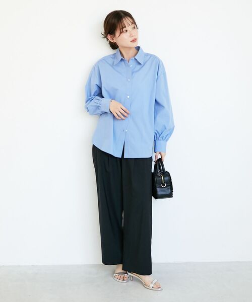 le.coeur blanc（ルクールブラン）の「ウエストデザイン2タックパンツ（その他パンツ・レディース・ブラック/モカ/ライトベージュ・38/36）」の10枚目の写真