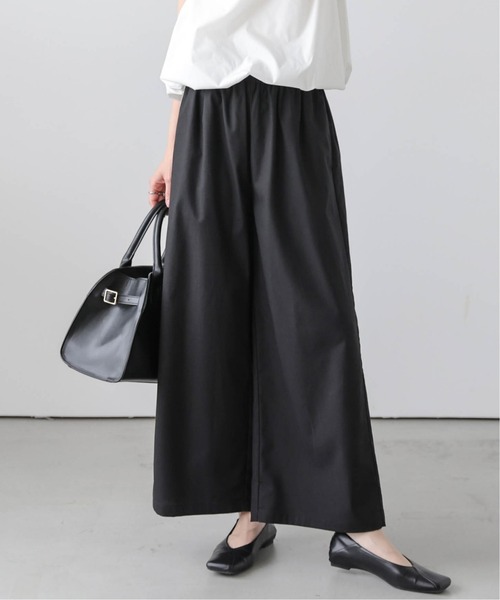 Lajour（ラジュール）の「【日本製】ハイウエスト フリル ワイドパンツ（その他パンツ・レディース・ブラック/グレイッシュベージュ/オリーブ/ベージュ/モカ・M/MT）」の2枚目の写真