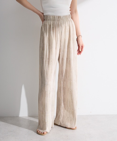 Green　Parks（グリーンパークス）の「[ZOZO限定]セルフカットプリーツパンツ（その他パンツ・レディース・ベージュ系その他2/ブラック/ブラック系その他2・FREE）」の3枚目の写真