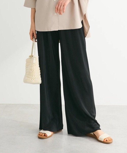 Green　Parks（グリーンパークス）の「[ZOZO限定]セルフカットプリーツパンツ（その他パンツ・レディース・ベージュ系その他2/ブラック/ブラック系その他2・FREE）」の2枚目の写真