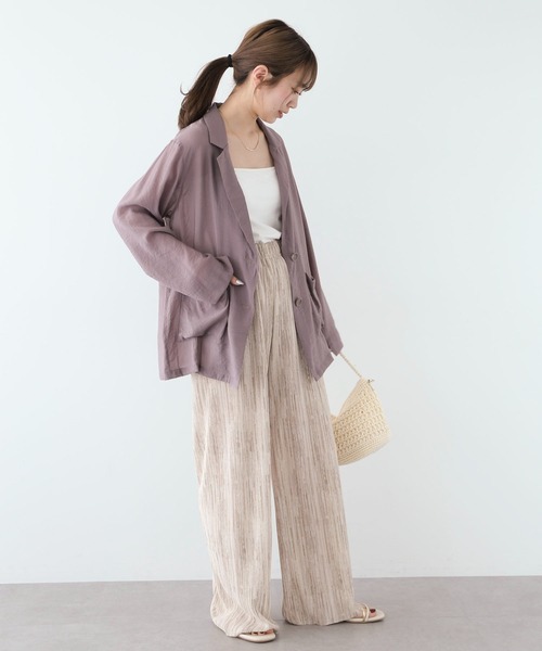 Green　Parks（グリーンパークス）の「[ZOZO限定]セルフカットプリーツパンツ（その他パンツ・レディース・ベージュ系その他2/ブラック/ブラック系その他2・FREE）」の20枚目の写真