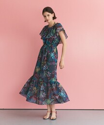 美品【Grace Class】グレースクラス 花柄 膝丈 ワンピース ドレス S グレースコンチネンタルグレースクラスGRACE CONTINENTAL/ Grace