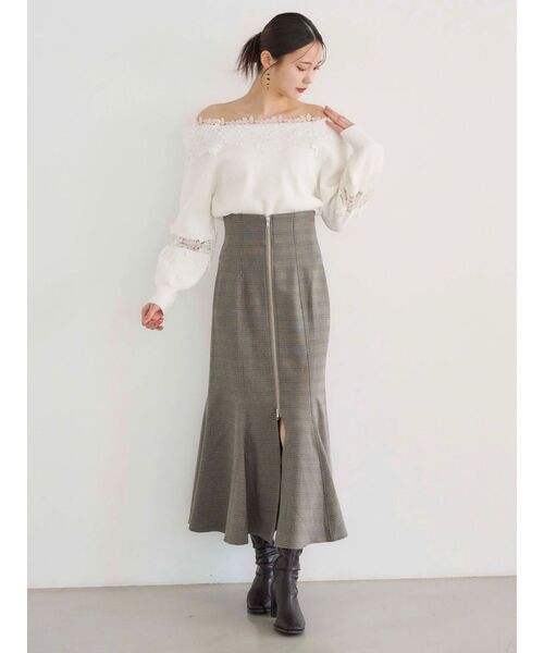 MERCURYDUO(マーキュリーデュオ)の「フロントZIPマーメイドスカート(スカート・レディース・ライトグレー/ベージュ/その他1・SMALL/MEDIUM)」の10枚目の写真