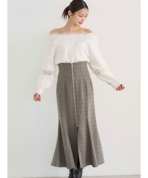 MERCURYDUO(マーキュリーデュオ)の「フロントZIPマーメイドスカート(スカート・レディース・ライトグレー/ベージュ/その他1・SMALL/MEDIUM)」の11枚目の写真