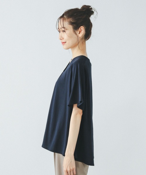 美品♪アドーア Vネック長袖プルオーバー 38 ブルーグリーン系 洗える 日本製 美品♪アドーア Vネック長袖プルオーバー 38 ブルーグリーン系