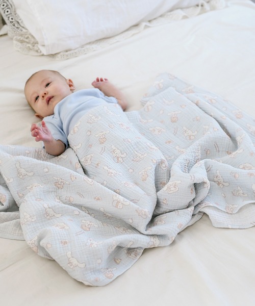 panpantutu(パンパンチュチュ)の「ガーゼおくるみ3点セット+BOX付【サンリオキャラクターズ/シナモロール】(ベビーギフト・キッズ・ベージュ/ライトブルー・FREE)」の21枚目の写真