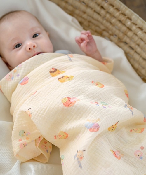 panpantutu(パンパンチュチュ)の「ガーゼおくるみ3点セット+BOX付【サンリオキャラクターズ/シナモロール】(ベビーギフト・キッズ・ベージュ/ライトブルー・FREE)」の9枚目の写真