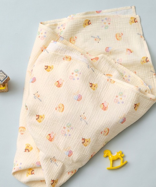 panpantutu(パンパンチュチュ)の「ガーゼおくるみ3点セット+BOX付【サンリオキャラクターズ/シナモロール】(ベビーギフト・キッズ・ベージュ/ライトブルー・FREE)」の7枚目の写真