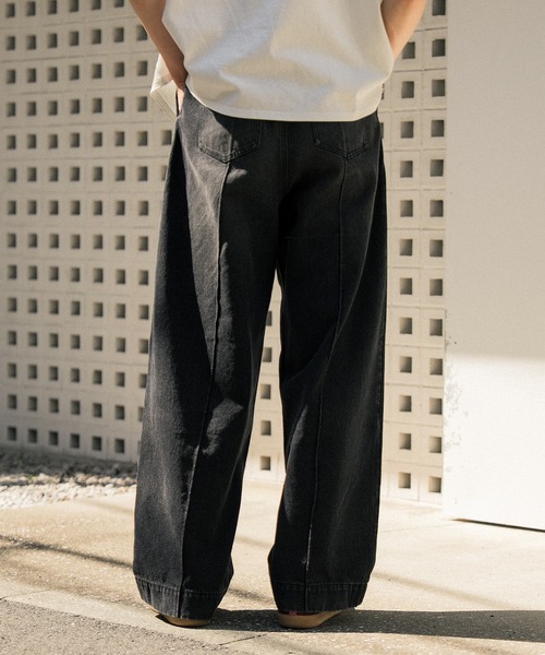 Nanmo.(ナンモ)の「Vintage Denim Slacks / デニムスラックス(デニムパンツ・メンズ・ブラック/ブルー・SMALL/MEDIUM/LARGE)」の8枚目の写真