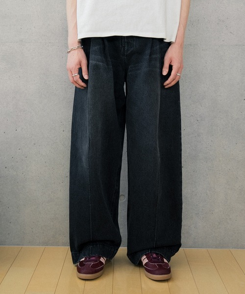 Nanmo.(ナンモ)の「Vintage Denim Slacks / デニムスラックス(デニムパンツ・メンズ・ブラック/ブルー・SMALL/MEDIUM/LARGE)」の14枚目の写真
