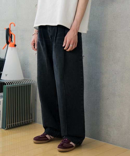 Nanmo.(ナンモ)の「Vintage Denim Slacks / デニムスラックス(デニムパンツ・メンズ・ブラック/ブルー・SMALL/MEDIUM/LARGE)」の7枚目の写真