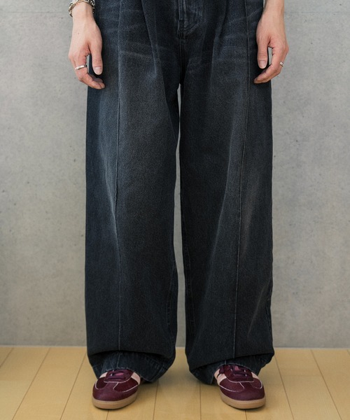 Nanmo.(ナンモ)の「Vintage Denim Slacks / デニムスラックス(デニムパンツ・メンズ・ブラック/ブルー・SMALL/MEDIUM/LARGE)」の4枚目の写真