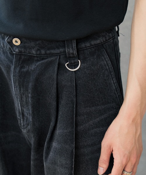 Nanmo.(ナンモ)の「Vintage Denim Slacks / デニムスラックス(デニムパンツ・メンズ・ブラック/ブルー・SMALL/MEDIUM/LARGE)」の5枚目の写真