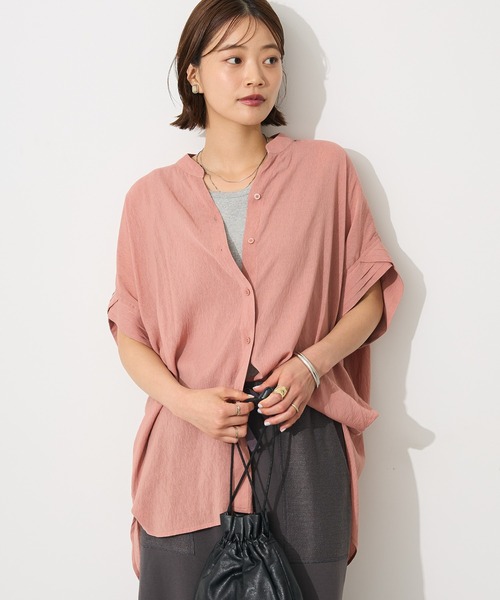 CRAFT STANDARD BOUTIQUE(クラフトスタンダードブティック)の「ヴィンテージボイルミルフィーユチュニック◆(シャツ/ブラウス・レディース・ブラウン/ブルー/ピンク・FREE)」の3枚目の写真