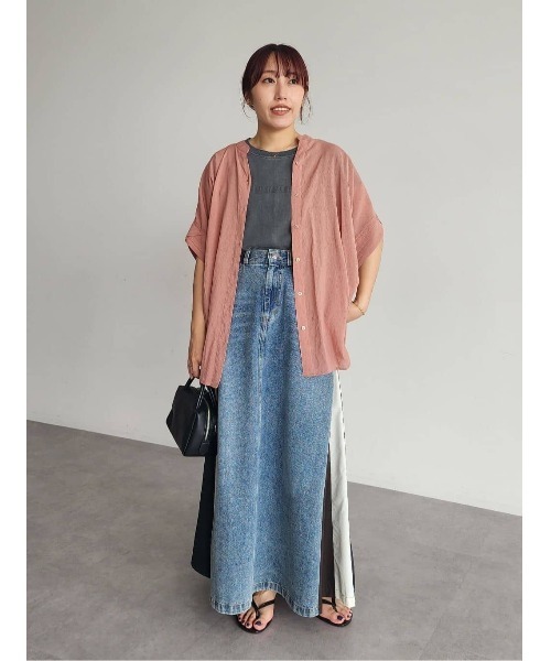 CRAFT STANDARD BOUTIQUE(クラフトスタンダードブティック)の「ヴィンテージボイルミルフィーユチュニック◆(シャツ/ブラウス・レディース・ブラウン/ブルー/ピンク・FREE)」の4枚目の写真