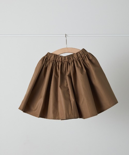 riziere（リジェール）の「配色ドロスト付きポケットスカート（スカート・キッズ・ブラウン/ブルー系・90/100/110/120/130/140/150）」の3枚目の写真