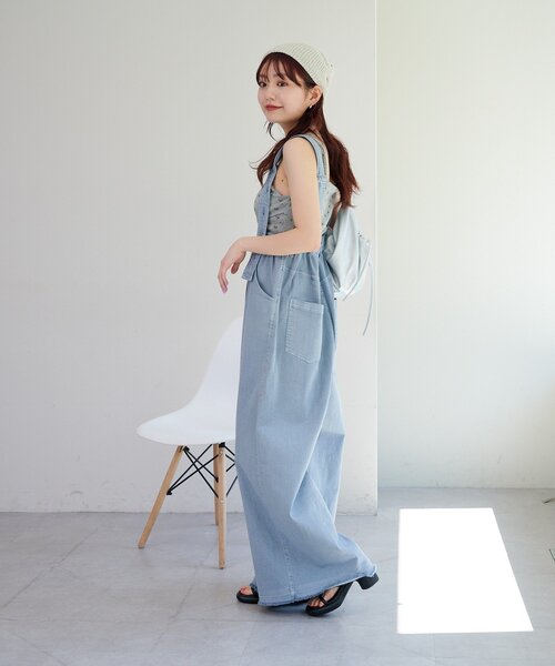 4色展開/カップ取り外し可】カップ付き小花柄キャミ