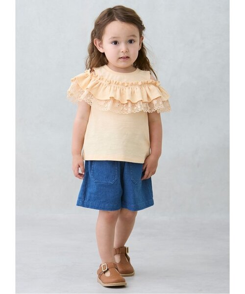 petit main(プティマイン)の「【防汚/リンク】【WEB限定特別価格】ベーシックショーパン(キッズ)(その他パンツ・キッズ・イエロー/アイボリー/ブルー/サックスブルー/レッド・110cm/90cm/80cm/100cm/130cm/120cm)」の9枚目の写真