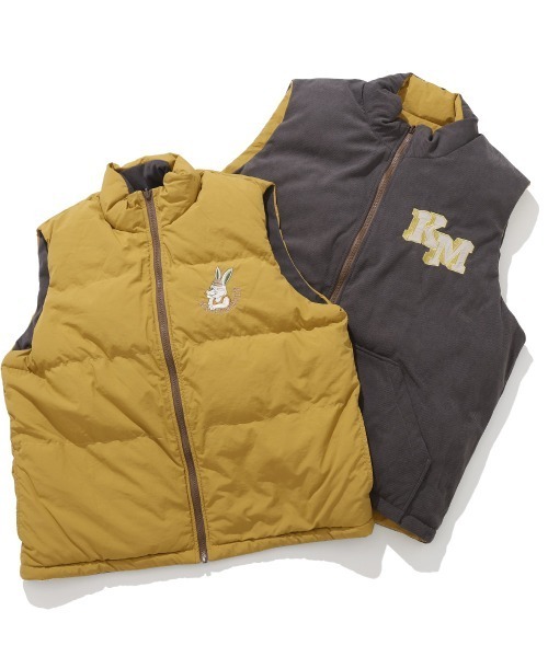 KRIFF MAYER(クリフメイヤー)の「【リバーシブル】クリフラビットひっくり中綿ベスト(ベスト・メンズ・マスタード/ベージュ/グリーン/ブルー/ブラック・X-LARGE/LARGE/MEDIUM)」の5枚目の写真