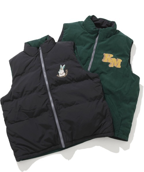 KRIFF MAYER(クリフメイヤー)の「【リバーシブル】クリフラビットひっくり中綿ベスト(ベスト・メンズ・マスタード/ベージュ/グリーン/ブルー/ブラック・X-LARGE/LARGE/MEDIUM)」の2枚目の写真