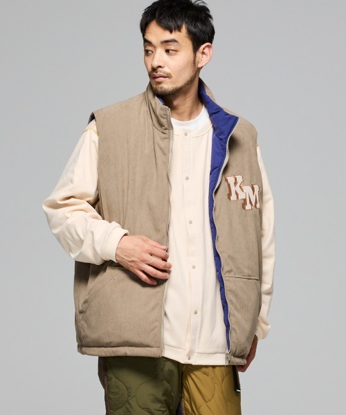 KRIFF MAYER(クリフメイヤー)の「【リバーシブル】クリフラビットひっくり中綿ベスト(ベスト・メンズ・マスタード/ベージュ/グリーン/ブルー/ブラック・X-LARGE/LARGE/MEDIUM)」の19枚目の写真