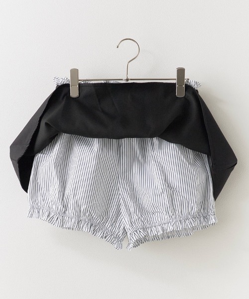 ROOPTOKYO(ループトウキョウ)の「Skirt Layered Striped Pants / スカートレイヤード ストライプパンツ 秋物 秋服 2026年秋冬(その他パンツ・レディース・ネイビー/ホワイト/カーキ/ブラック・FREE)」の6枚目の写真