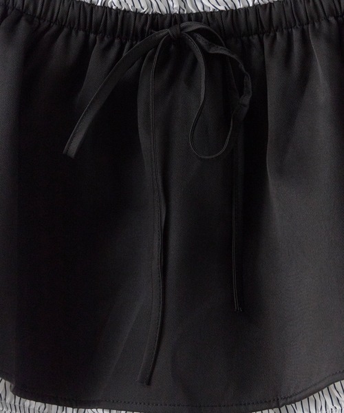 ROOPTOKYO(ループトウキョウ)の「Skirt Layered Striped Pants / スカートレイヤード ストライプパンツ 秋物 秋服 2026年秋冬(その他パンツ・レディース・ネイビー/ホワイト/カーキ/ブラック・FREE)」の13枚目の写真