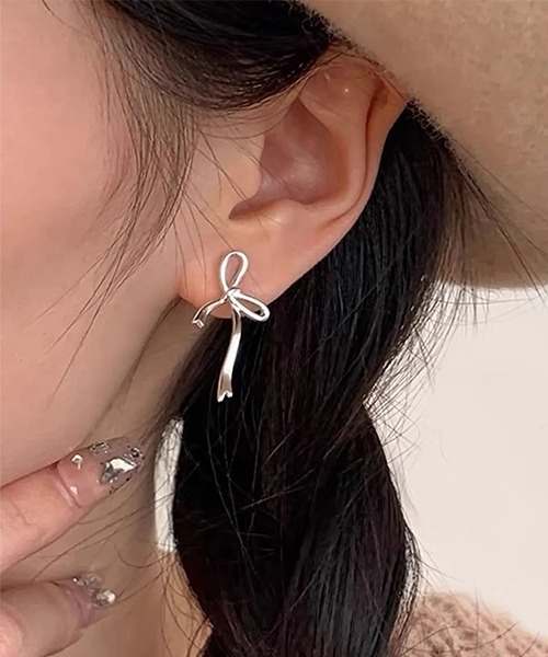 セール】リボンペアピアス/両耳用(LEY)（ピアス（両耳用））｜VIBGYOR