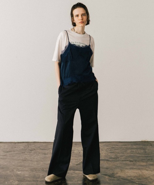 CREDONA(クレドナ)の「SUITING GATHER TROUSER/スーチングギャザートラウザー(スラックス・レディース・ブラック/ネイビー・0/1)」の20枚目の写真