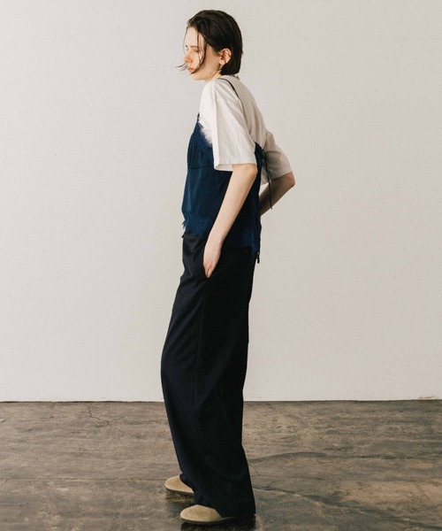 CREDONA(クレドナ)の「SUITING GATHER TROUSER/スーチングギャザートラウザー(スラックス・レディース・ブラック/ネイビー・0/1)」の11枚目の写真