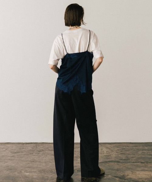 CREDONA(クレドナ)の「SUITING GATHER TROUSER/スーチングギャザートラウザー(スラックス・レディース・ブラック/ネイビー・0/1)」の10枚目の写真