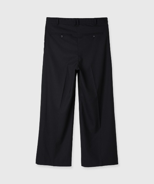 CREDONA(クレドナ)の「SUITING GATHER TROUSER/スーチングギャザートラウザー(スラックス・レディース・ブラック/ネイビー・0/1)」の4枚目の写真
