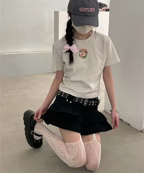 IMARI（イマリ）の「【 IMARI / イマリ 】 ガーター 総レース カラー タイツ（タイツ/ストッキング・レディース・ホワイト/ブラック/バーガンディー/ブラウン・FREE）」の12枚目の写真
