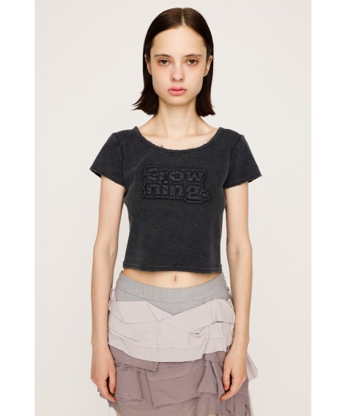 tシャツ FRONT PATCH RIB T/SH フロントパッチ リブ Tシャツ 半袖 夏服 レディース FRONT PATCH RIB T/SH フロントパッチ リブ Tシャツ 半袖 夏服