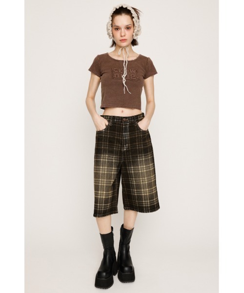tシャツ FRONT PATCH RIB T/SH フロントパッチ リブ Tシャツ 半袖 夏服 レディース FRONT PATCH RIB T/SH フロントパッチ リブ Tシャツ 半袖 夏服
