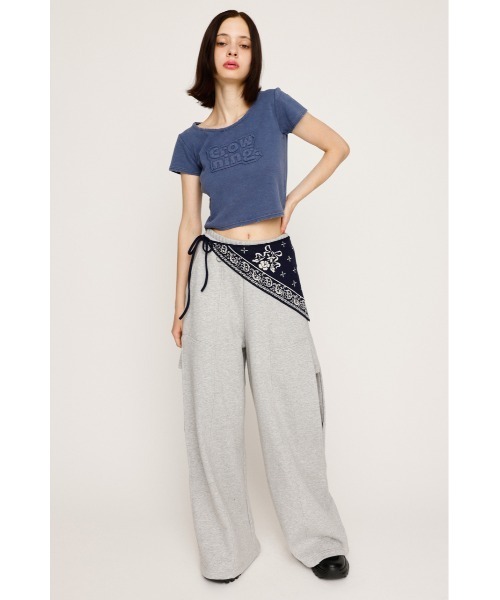 SLY（スライ）の「FRONT PATCH RIB T/SH フロントパッチ リブ Tシャツ 半袖 夏服（Tシャツ/カットソー・レディース・ライトブラック/ブラウン/ピンク/ネイビー・FREE）」の13枚目の写真