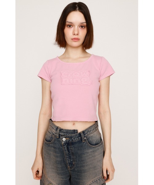 tシャツ FRONT PATCH RIB T/SH フロントパッチ リブ Tシャツ 半袖 夏服 レディース FRONT PATCH RIB T/SH フロントパッチ リブ Tシャツ 半袖 夏服
