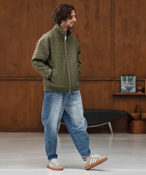 CAMBIO(カンビオ)の「mj10868-Star Pattern Quilted Stand Collar Jacket スタンドカラージャケット(ブルゾン・メンズ・ブラック/オリーブ・S/M/L)」の15枚目の写真