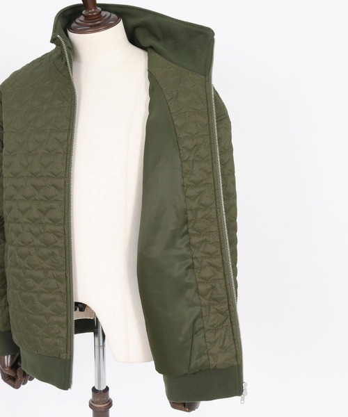 CAMBIO(カンビオ)の「mj10868-Star Pattern Quilted Stand Collar Jacket スタンドカラージャケット(ブルゾン・メンズ・ブラック/オリーブ・S/M/L)」の19枚目の写真