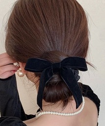 E&C closet…（イーアンドシークローゼット）の「リボンベロアシュシュ（細）（シュシュ・キッズ）」
