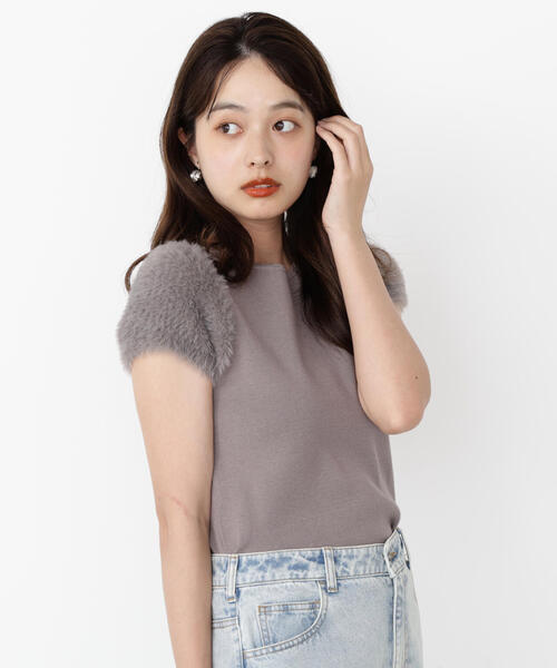 PROPORTION BODY DRESSING(プロポーションボディドレッシング)の「<ハンドウォッシャブル>ドッキングスリーブニット / 1215270800(ニット/セーター・レディース・ブラウン/ホワイト系その他/グレー・FREE)」の15枚目の写真