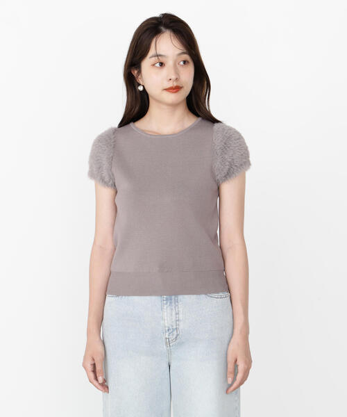 PROPORTION BODY DRESSING(プロポーションボディドレッシング)の「<ハンドウォッシャブル>ドッキングスリーブニット / 1215270800(ニット/セーター・レディース・ブラウン/ホワイト系その他/グレー・FREE)」の20枚目の写真