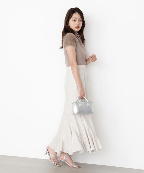 PROPORTION BODY DRESSING(プロポーションボディドレッシング)の「<ハンドウォッシャブル>ドッキングスリーブニット / 1215270800(ニット/セーター・レディース・ブラウン/ホワイト系その他/グレー・FREE)」の9枚目の写真